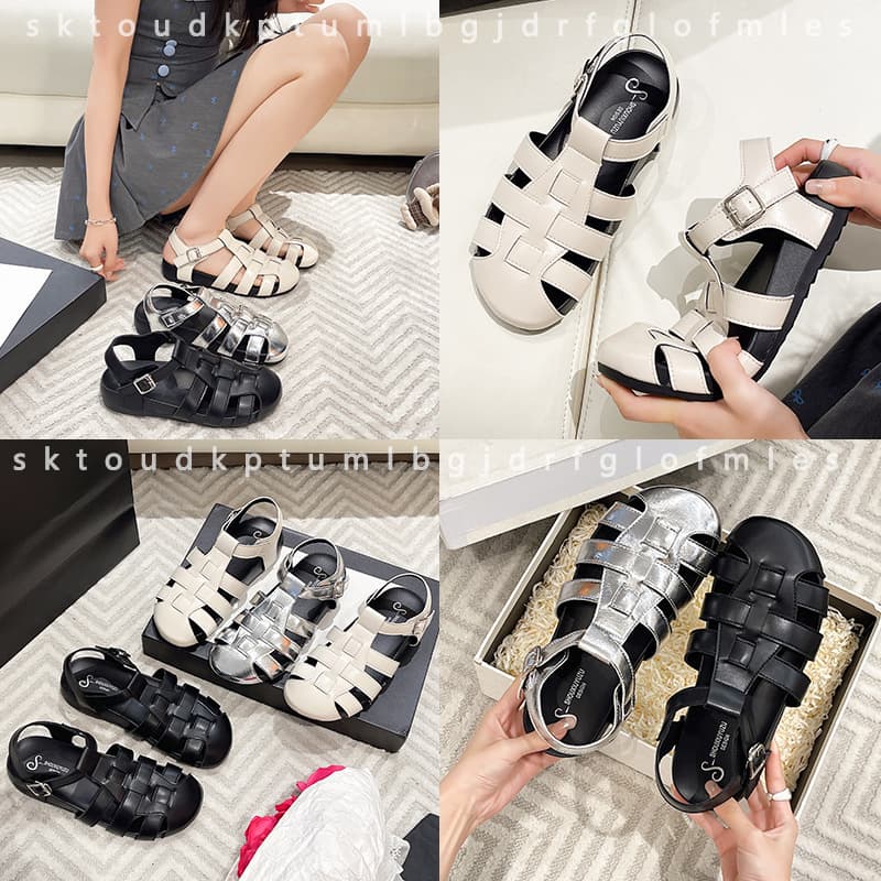 Roman Toe Strap Sandals Women 2026 Summer New Style Women's Shoes Hollow Breathable One-Strap Thick Sole Comfortable Casual Shoes