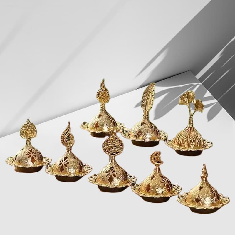 Cross-border Creative Middle Eastern Arab Golden Tower Incense Burner, Original Heat-Insulating and Anti-Scald Metal Incense Burner by Manufacturer
