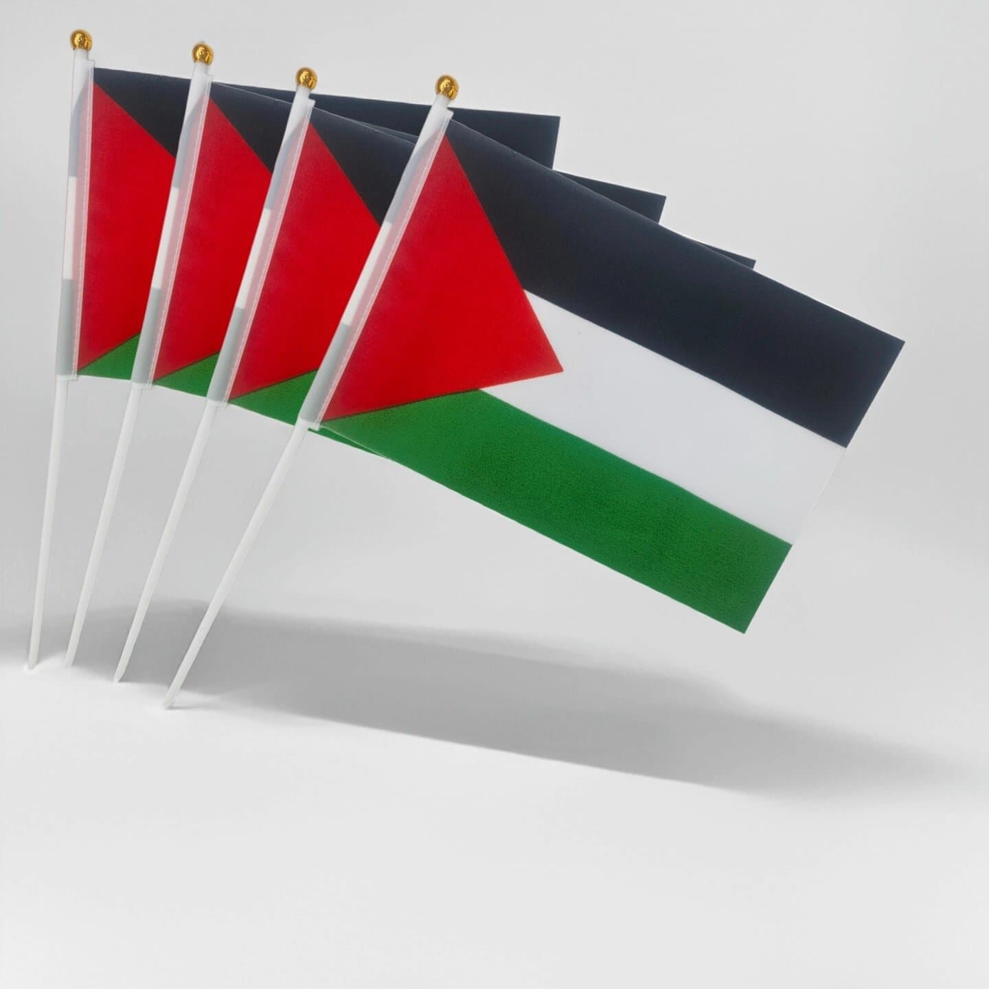 Cross-border supply Palestine waving flag polyester fabric 14x21cm 30cm flagpole supporter fan