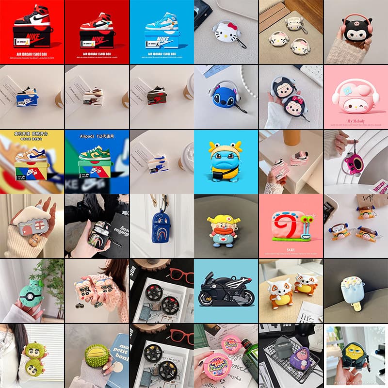 Cross-border AirPods 3rd Gen Silicone Wireless Bluetooth Earphone Case Compatible with Apple Pro2 Soft Shell Cartoon Cover