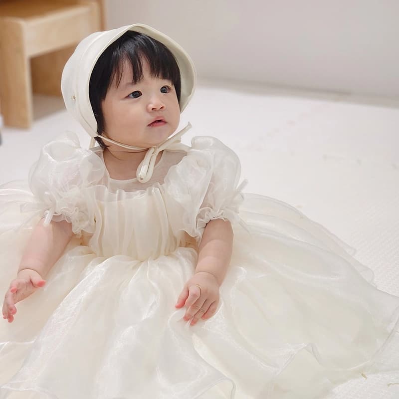 1-Year-Old Girl Princess Dress Baby Birthday Party Dress Girls Piano Performance Outfit Daily Flower Girl Wedding Dress