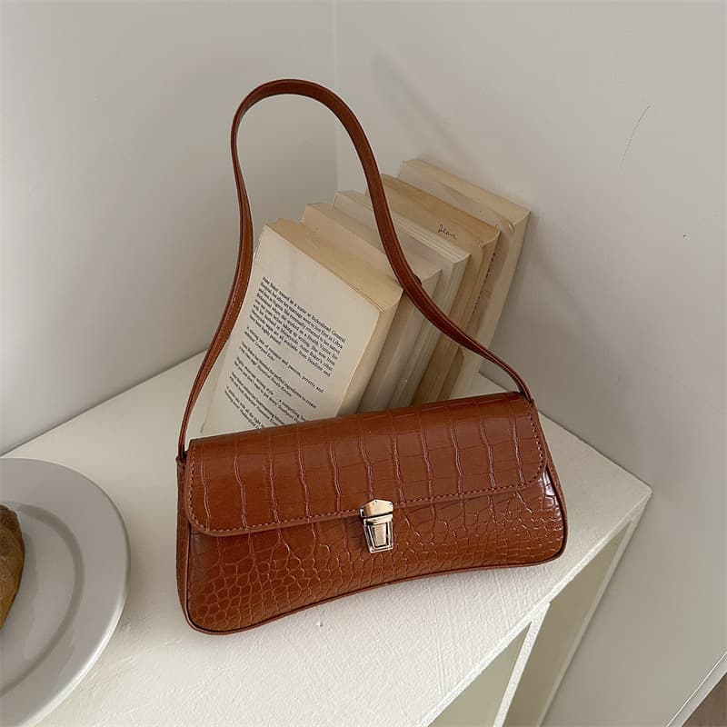 Women's Handbag Fall/Winter 2026 New Style Simple Small Bag Vintage Texture Casual Shoulder Bag Handheld Underarm Bag