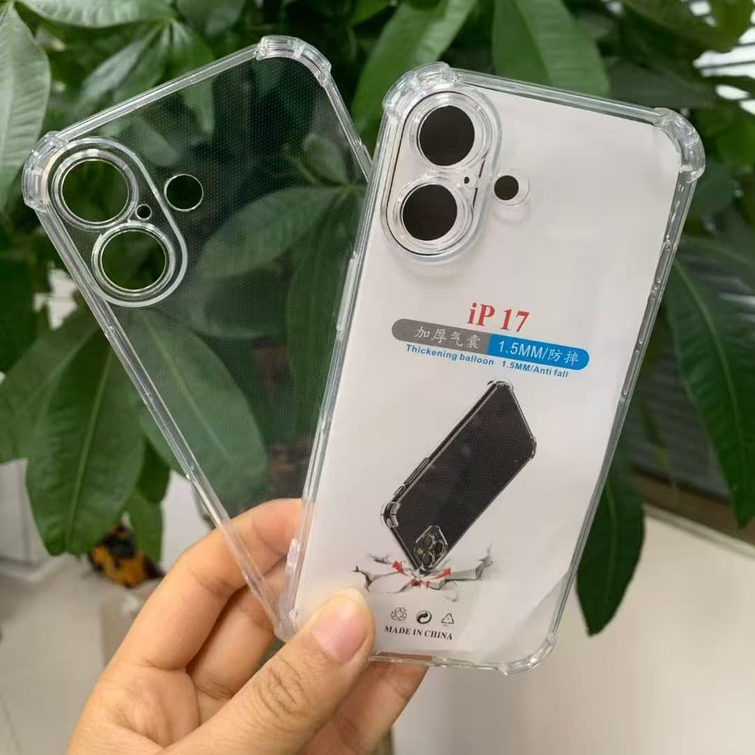 Suitable for Apple 17promax transparent mobile phone case iphone16tpu anti-fall 15 space all-inclusive 132 protective cover