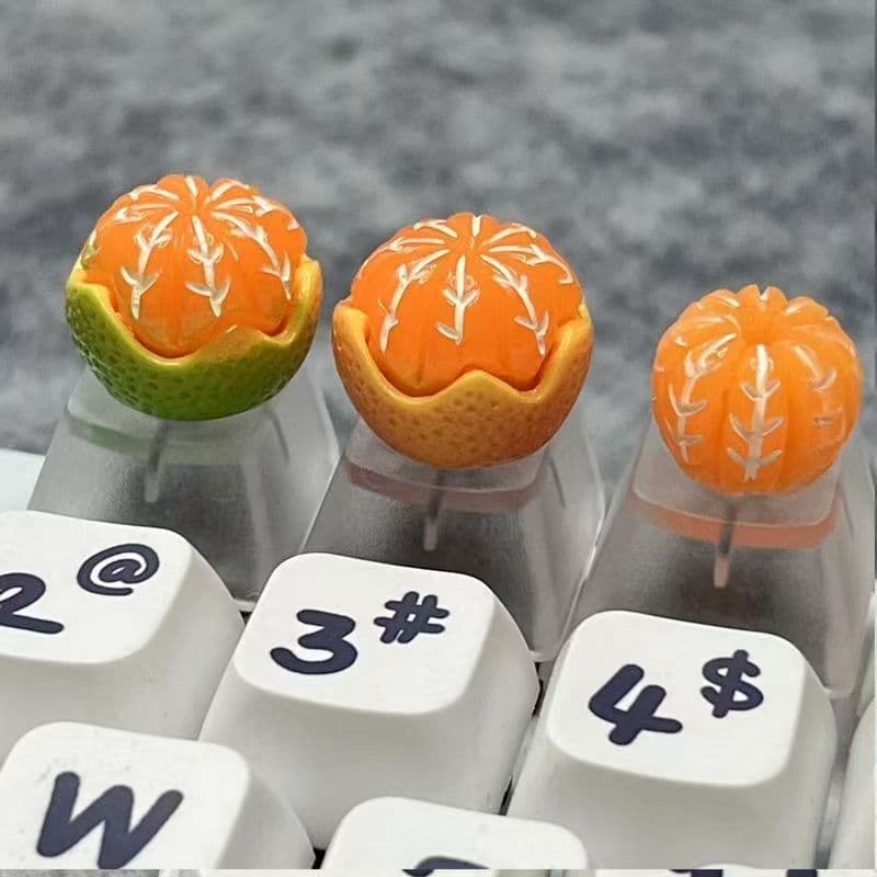 Fruit orange translucent keycap creative personality three-dimensional half-peeled orange mechanical keyboard R4 ESC keycap cute