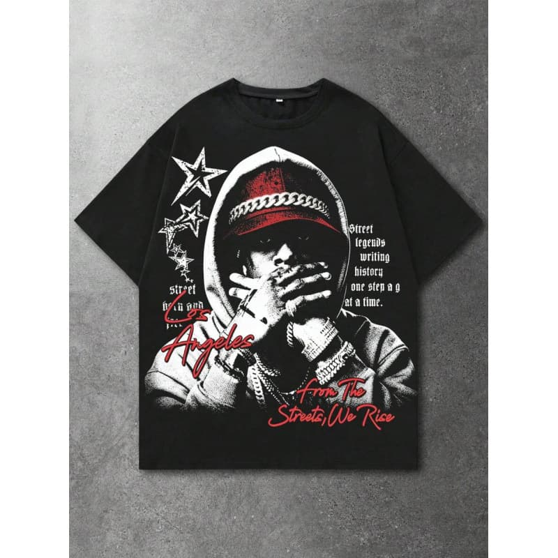 Ouma Cotton MEN Street Life Men's Printed Short Sleeve T-Shirt