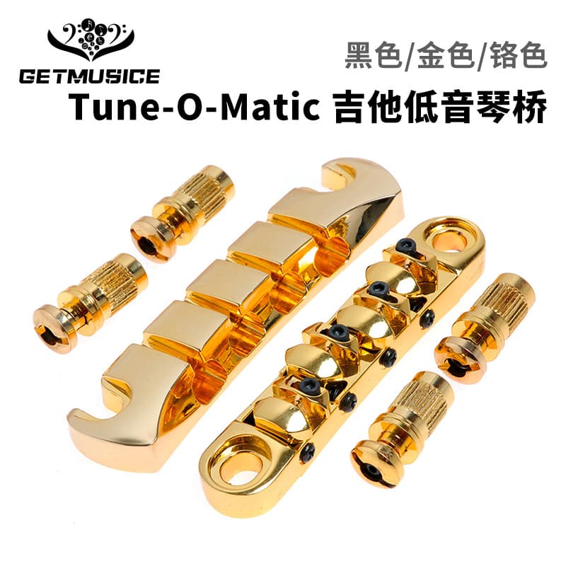 Tune-O-Matic Guitar Bass Locking Bridge Base 4 Height Adjustable Knobs String Spacing 18mm