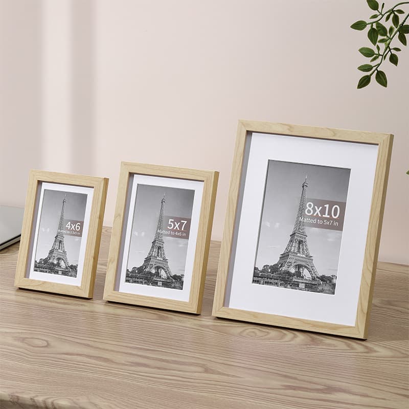 Cross-border Hot Selling MDF Photo Frame 8x10 Inch Wooden Frame Set for Tabletop and Wall Mounting 3-Piece Set Poster Frame