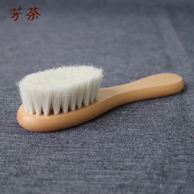 Cross-border Stock Baby Wool Brush Set, Beech Wood Air Cushion Comb Massage Hair Brush, Baby Bath Brush, Baby Shampoo Brush