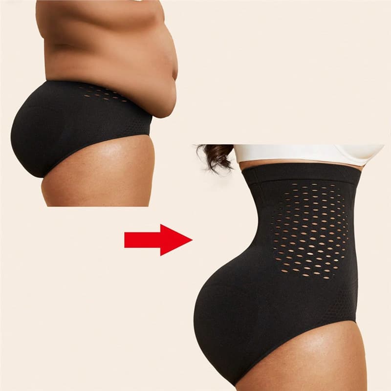 Cross-border High-Waist Tummy Control Shapewear Panty for Women Body Shaping Butt Lifting Slimming Postpartum High-Waist Ladies Underwear Breathable Holes