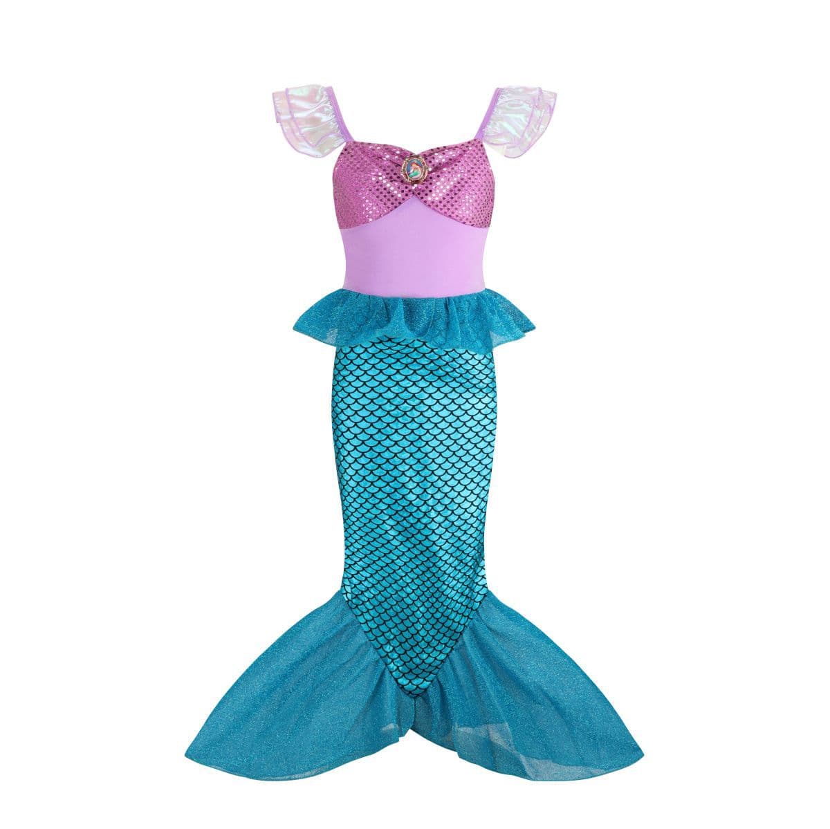 Ariel Mermaid Tail Princess Dress Glitter Princess Skirt Cosplay One Piece Dress Children's Casual Wear Daily Leisure Skirt