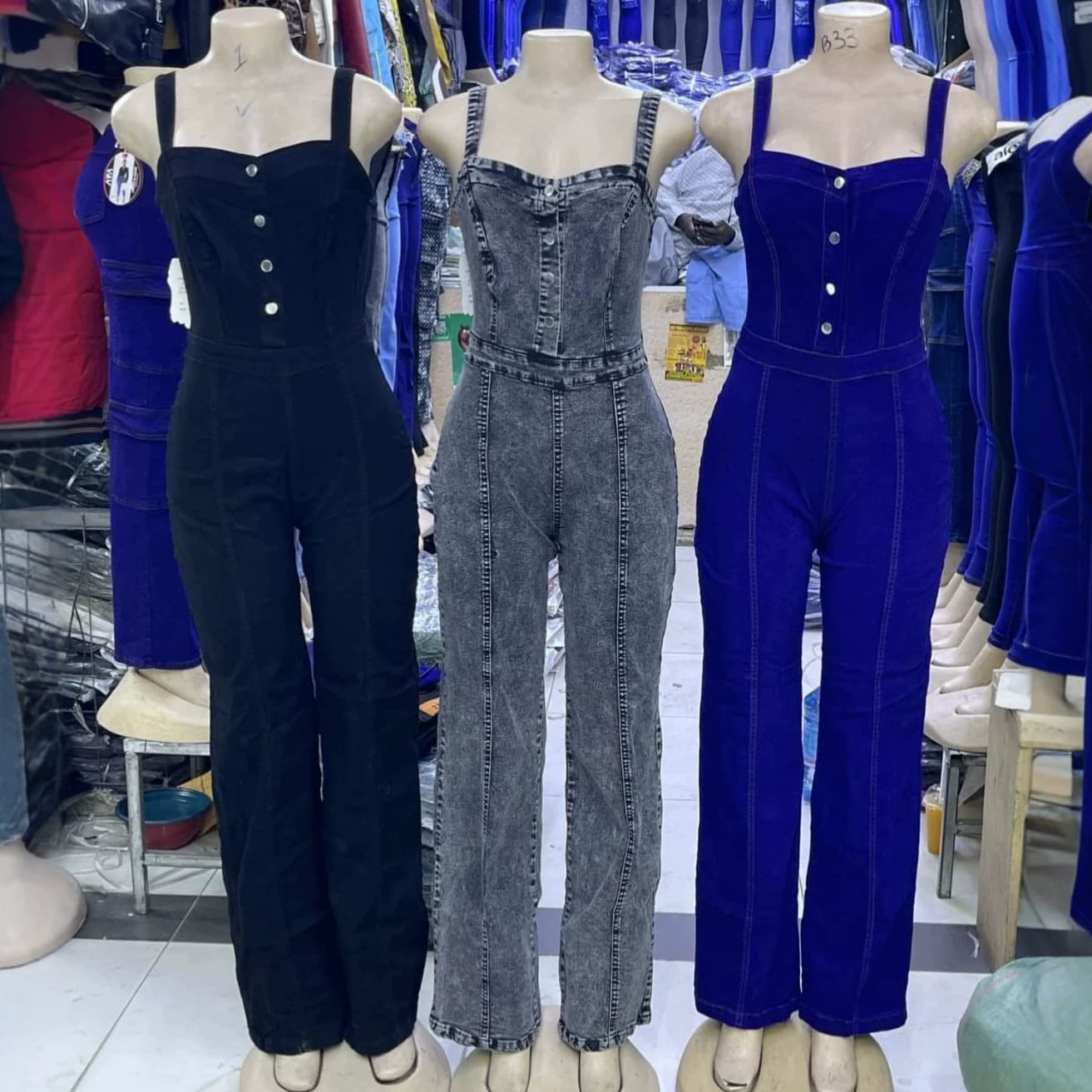 Women's Denim Jumpsuit Cargo Jeans New Denim Long Pants Available Denim Jumpsuit