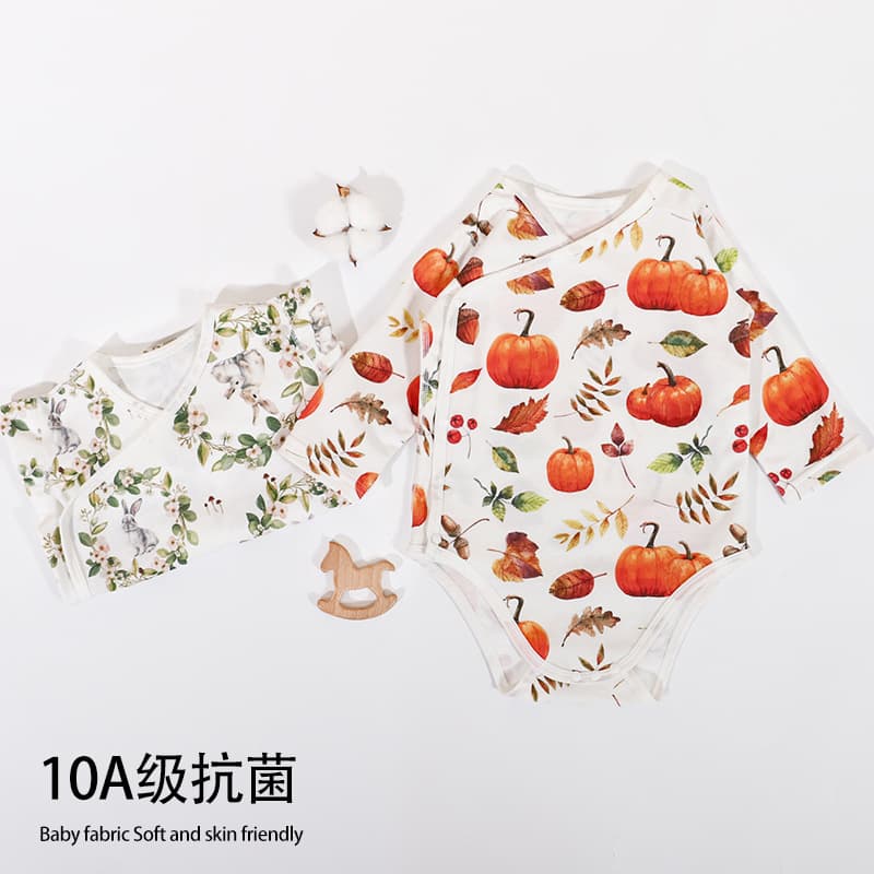 Newborn Baby Onesie Infant Pure Cotton Seamless Bodysuit Crawling Suit Boys Girls Baby Monk Outfit Summer Thin