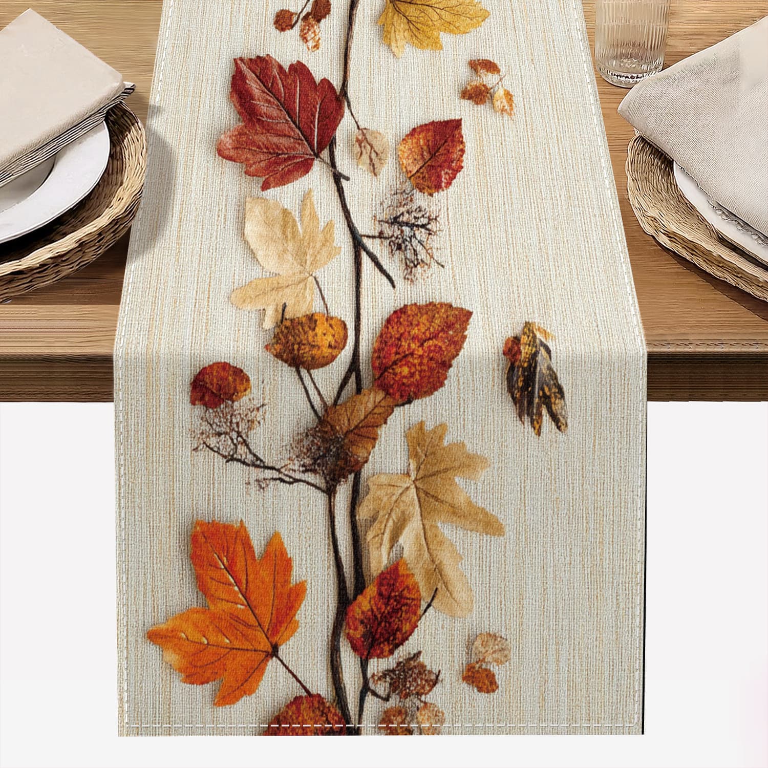 Cross-border Table Runner Spring and Summer Floral Easter Table Runner Kitchen Dining Party Coffee Table Decoration Factory Wholesale
