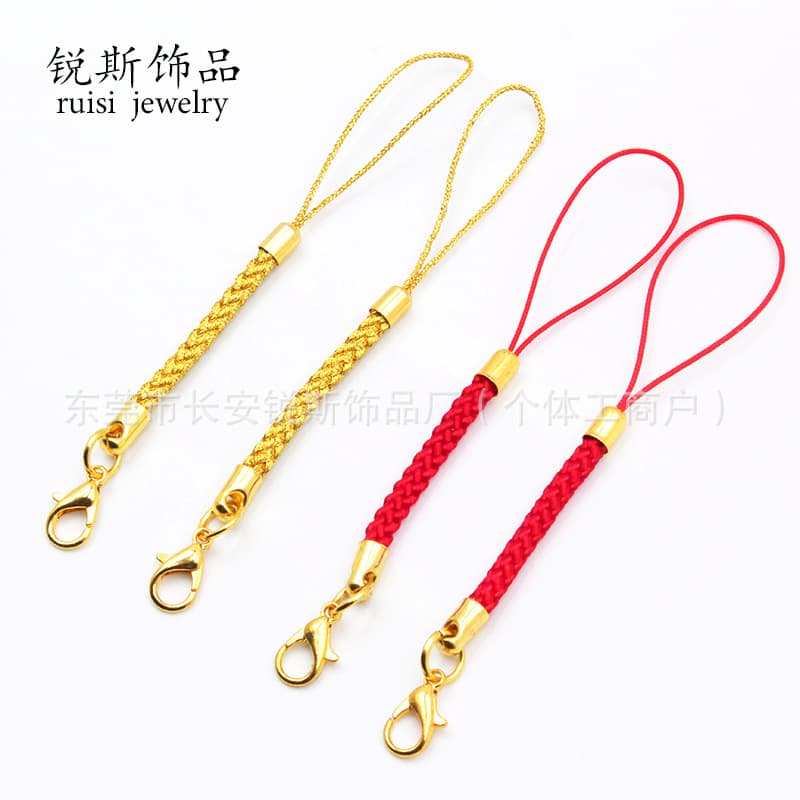 DIY braided rope lobster buckle phone charm, corn rope hanging rope, phone lanyard, toy doll lanyard, in stock.