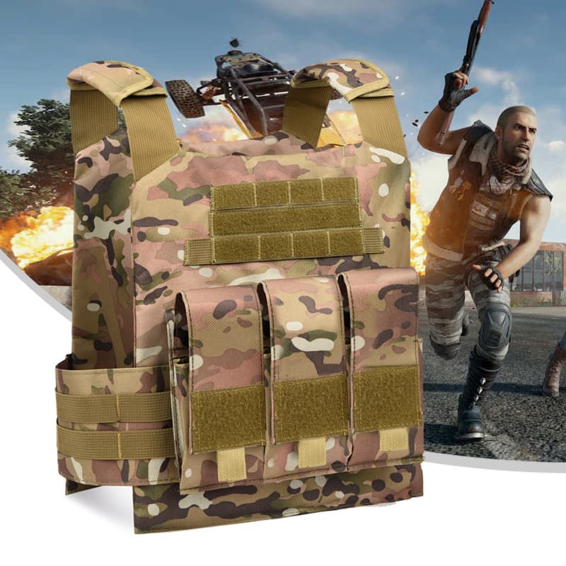 Summer camp level 3 armor tactical vest outdoor equipment comfortable water bomb 600D nylon lightweight vest camouflage backpack
