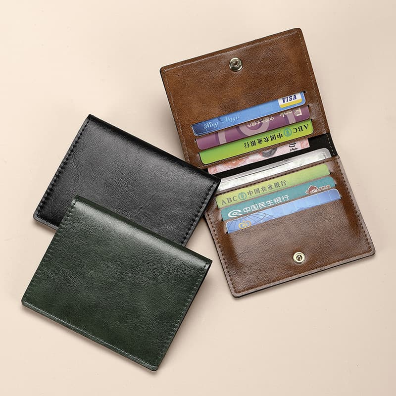 Supply simple and elegant business card holder for men and women, genuine leather texture card holder, card holder, business card holder, wallet