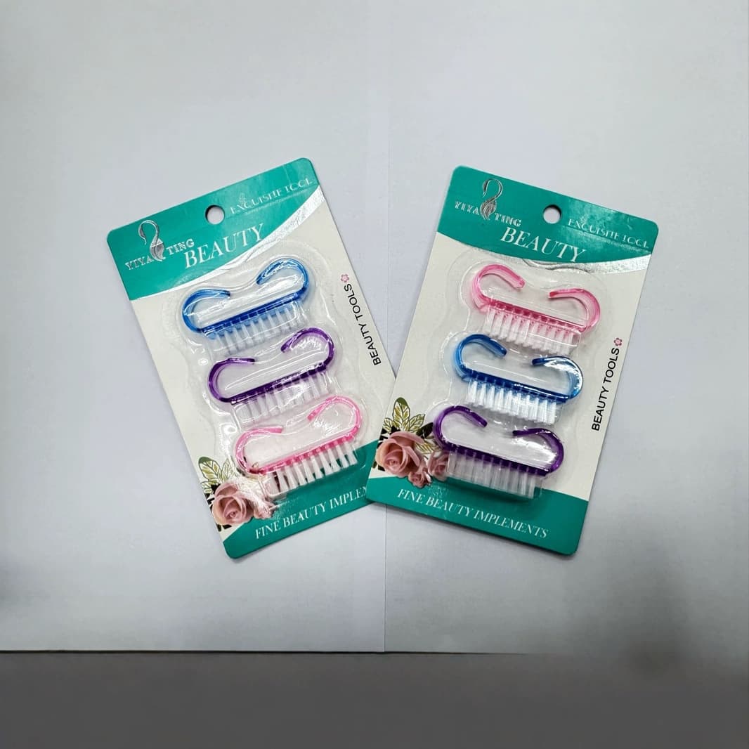 Factory Direct Nail Art Tool Cleaning Transparent Horn Brush Nail Cleaning Goat Horn Brush Small Goat Horn Brush Nail Brush