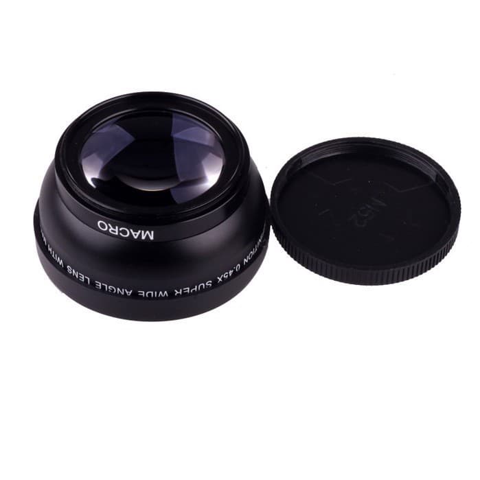 SLR Camera 52mm Caliber Wide-Angle Lens Macro Camera Additional Lens 0.45X Wide-Angle Lens