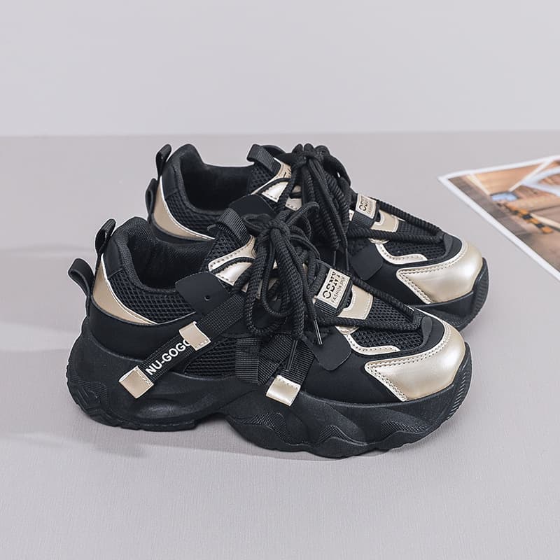 Korean-style New Dad Sneakers for Women 2025 Fall Women's Shoes Student Sports Shoes Running Casual Thick-Soled Height-Increasing Shoes