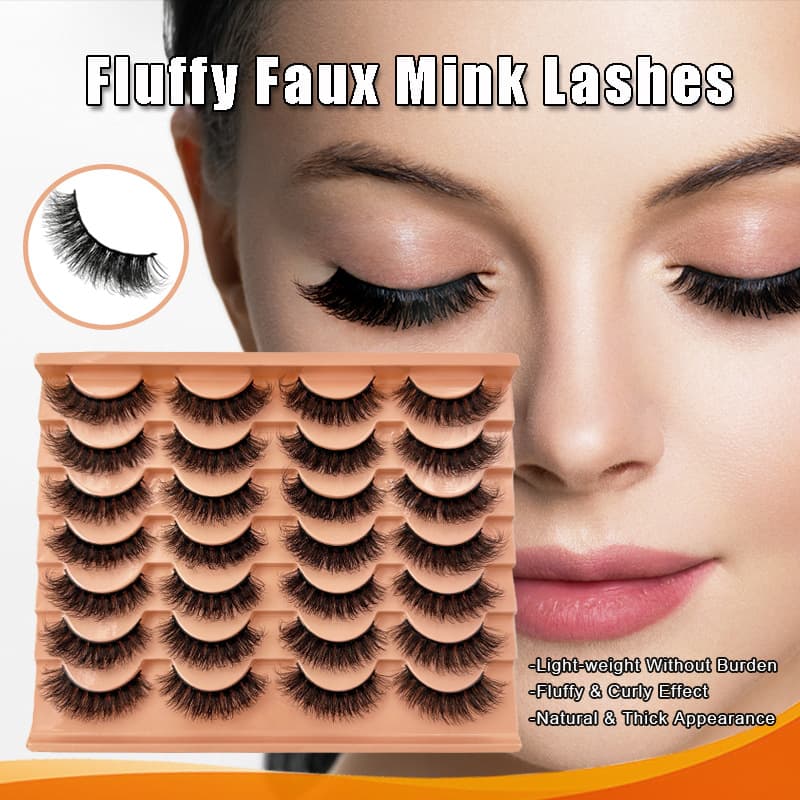 Cross-border hot sale 14 pairs of fluffy and messy strip false eyelashes, thick curls, European and American foreign trade eyelashes wholesale