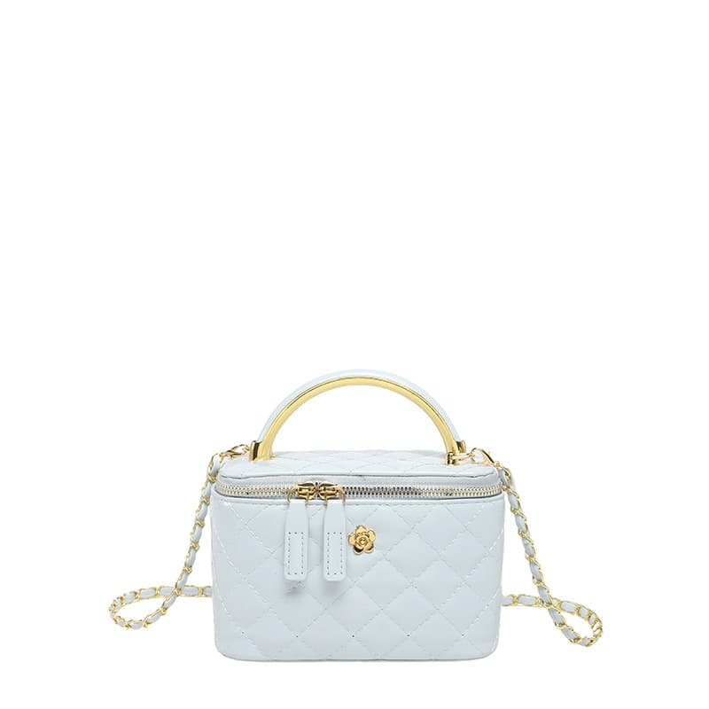 New Square Box Bag Trendy Fashionable Quilted Women's Handbag Elegant Textured Crossbody Bag Versatile Small Bag