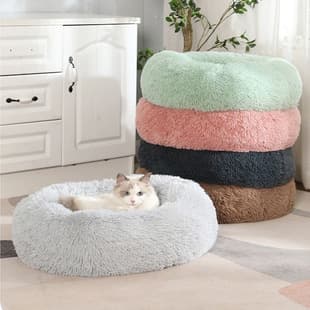 Long Plush Round Pet Bed Dog Bed Winter Dog Mat Pet Supplies Wholesale Cat Bed
