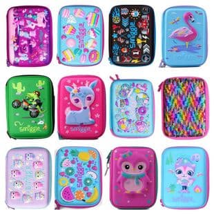 Australian Kids Pencil Case Smiggle Cartoon Stationery Box Large Multi-Functional Zipper Pencil Bag Student Drop-Proof