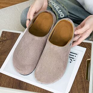 2026 Mule Slippers for Men Spring Outdoor Office Lazy Slip-On Men's Birkenstock Soft Sole Half Slippers