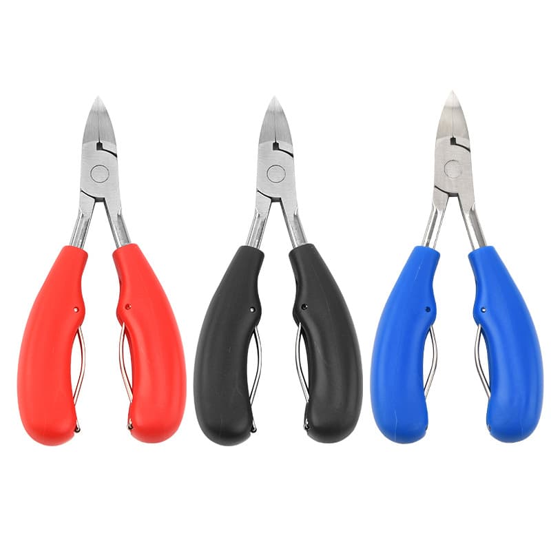 Household Stainless Steel Chick Nose Pliers Sharp Inclined Mouth Strong Nail Groove Special for Inlaid Nail Thick Hard Nail Nail Cutter