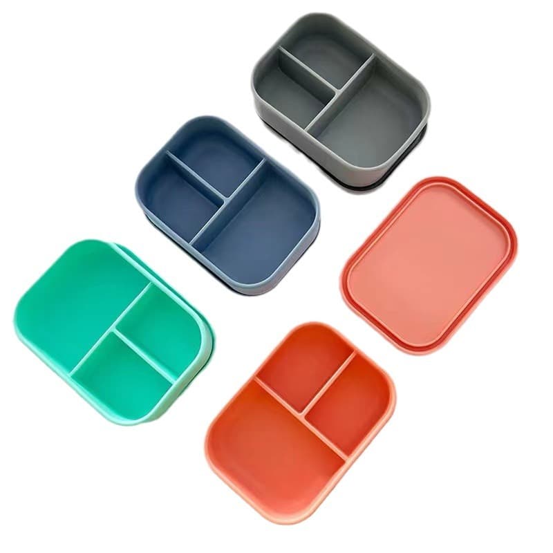 Cross-border lunch boxes Silicone Bento Boxes Silicone lunch boxes for work and school, fruit lunch boxes