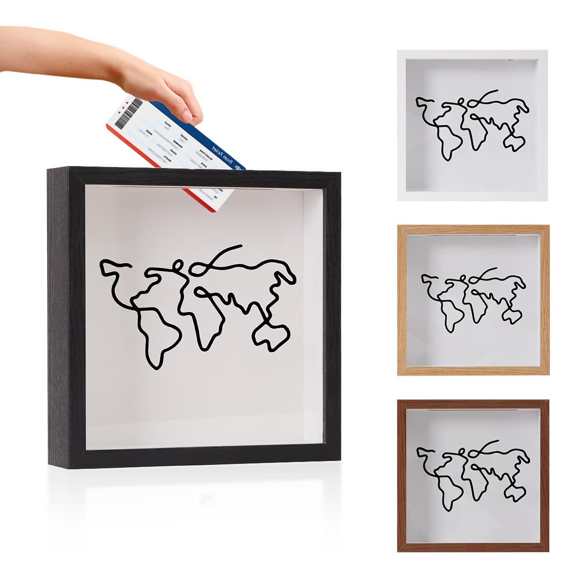 Hollow 3cm time fragment photo frame ticket stub storage box movie ticket concert ticket travel ticket storage box