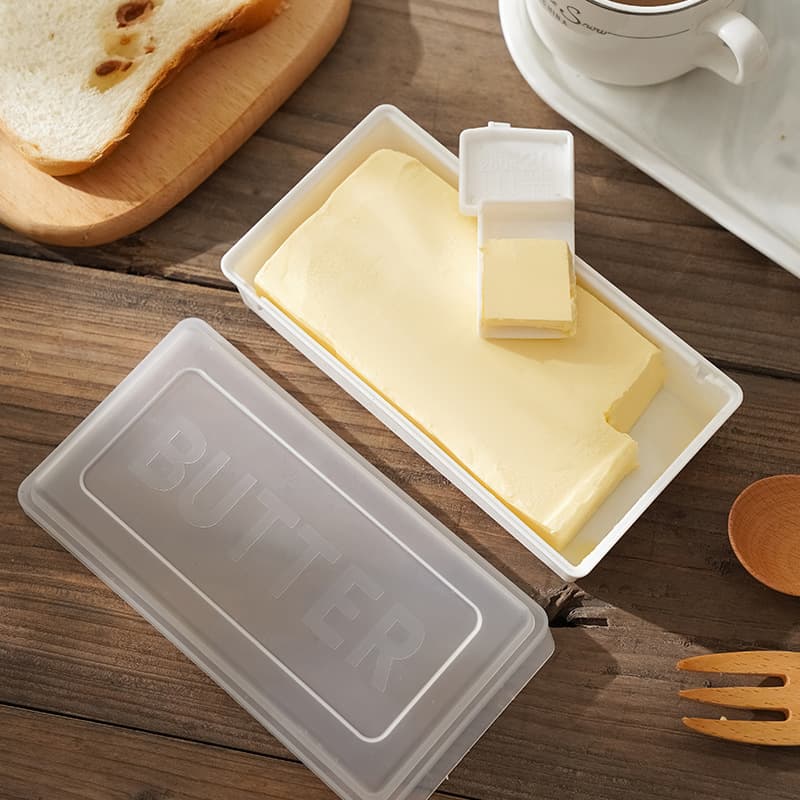 Japanese-style Butter Refrigerator Fresh-Keeping Box, Sealed Storage with Lid, Cheese Slicer and Storage Container