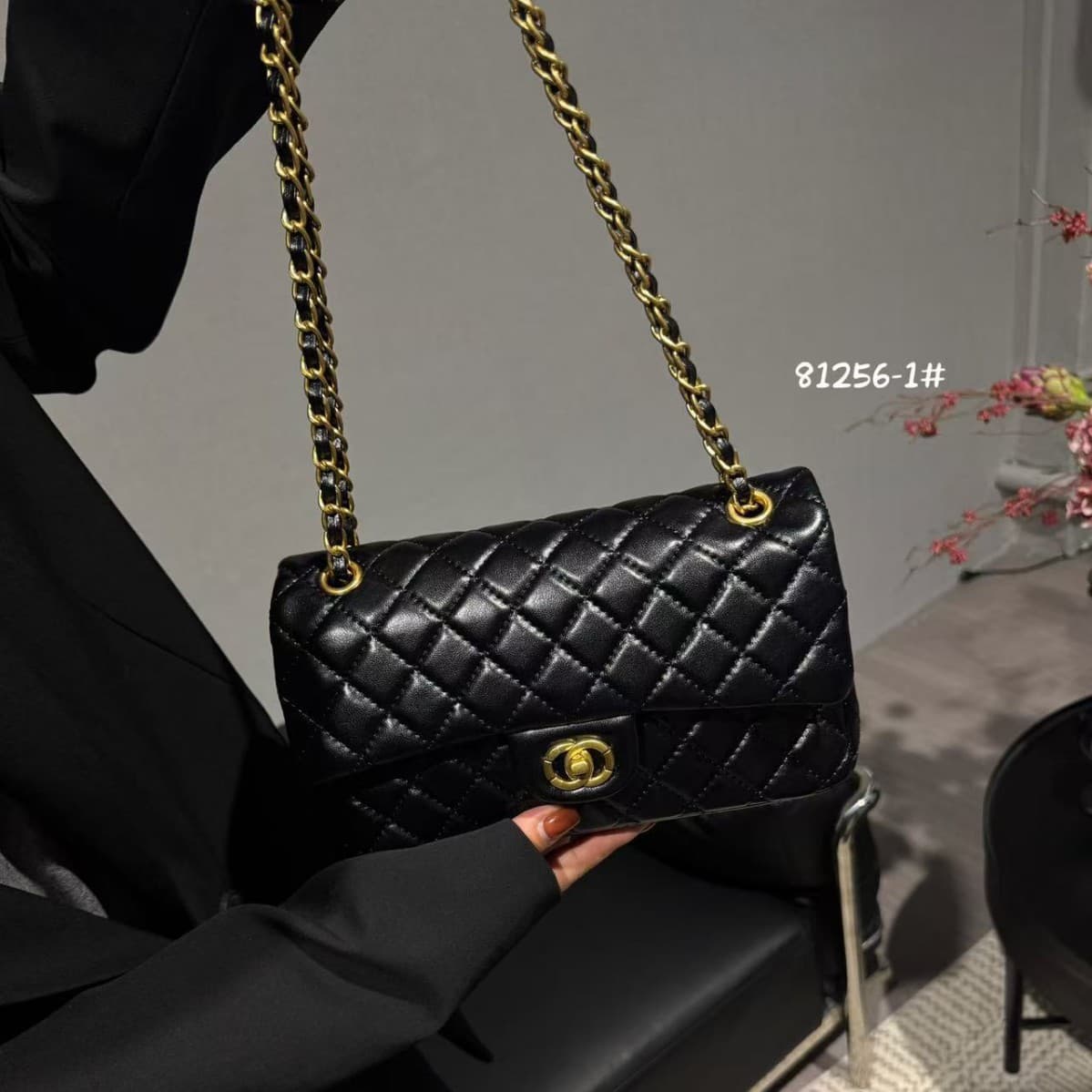 25cm Fashionable Versatile Single Shoulder Crossbody Chanel-Style Diamond Quilted Chain Bag Flap Underarm Small Square Bag for Women Bag Cross-Border