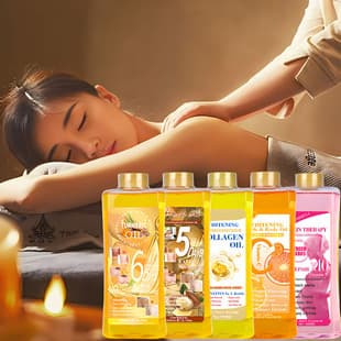 Massage Oil VC Massage Essential Oil Spa Oil Argan Oil Long-Lasting Fragrance Coconut Avocado Moisturizing Turmeric Beauty Salon Cross-Border