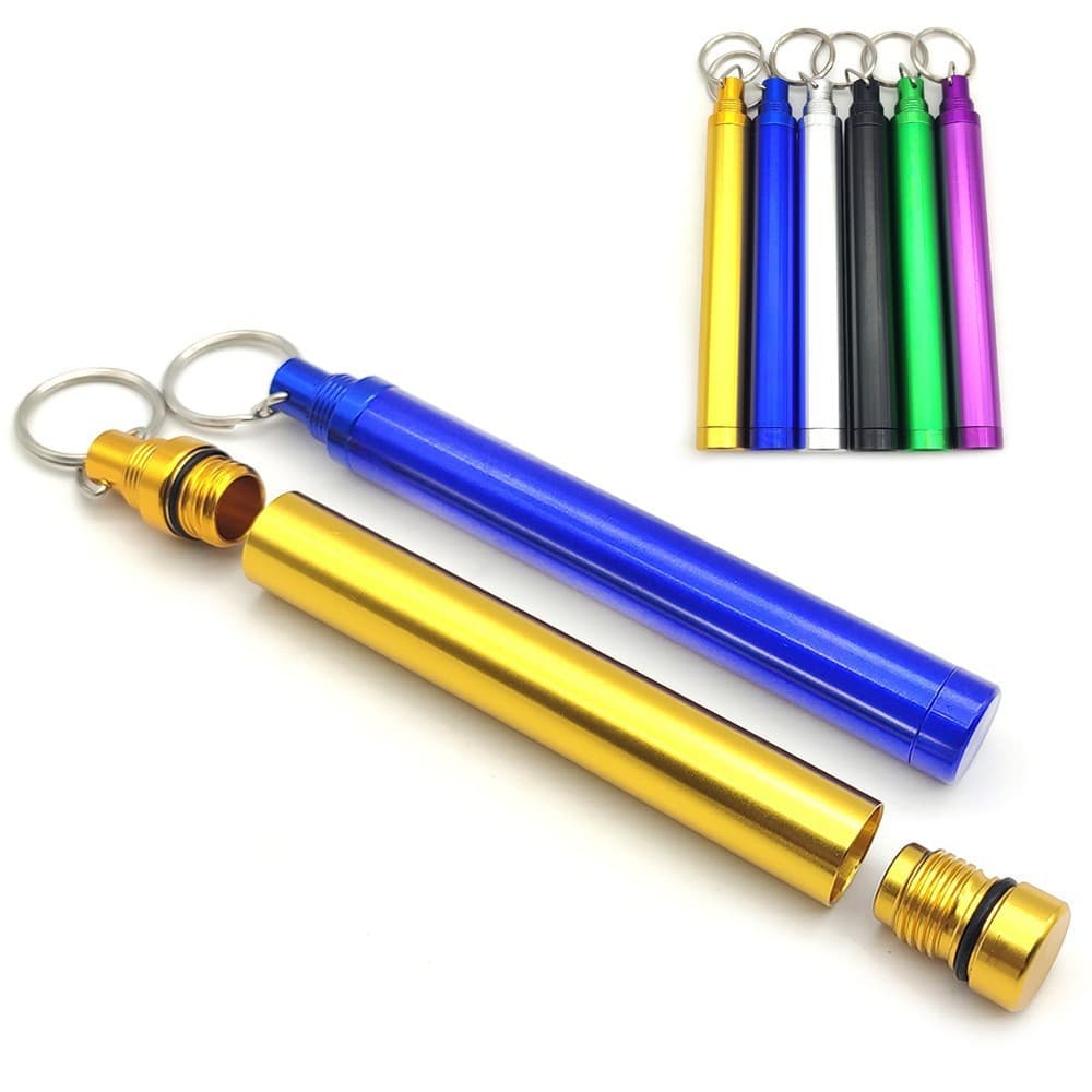 Cross-border Aluminum Alloy Spring Snuff Pipe Mini Metal Snuff Pipe Snuff Bottle Factory Direct