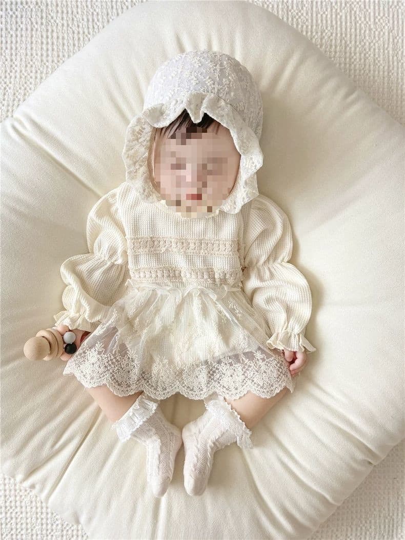 Spring and Autumn Infant Princess Dress Wagfu Lace Style Fashionable Harness Skirt Girls Super Beautiful Dress