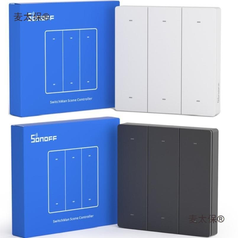 SONOFF M5 Mechanical Wall Switch Type 120 Zero FireWire APP Remote Control ALexa Language Metabo