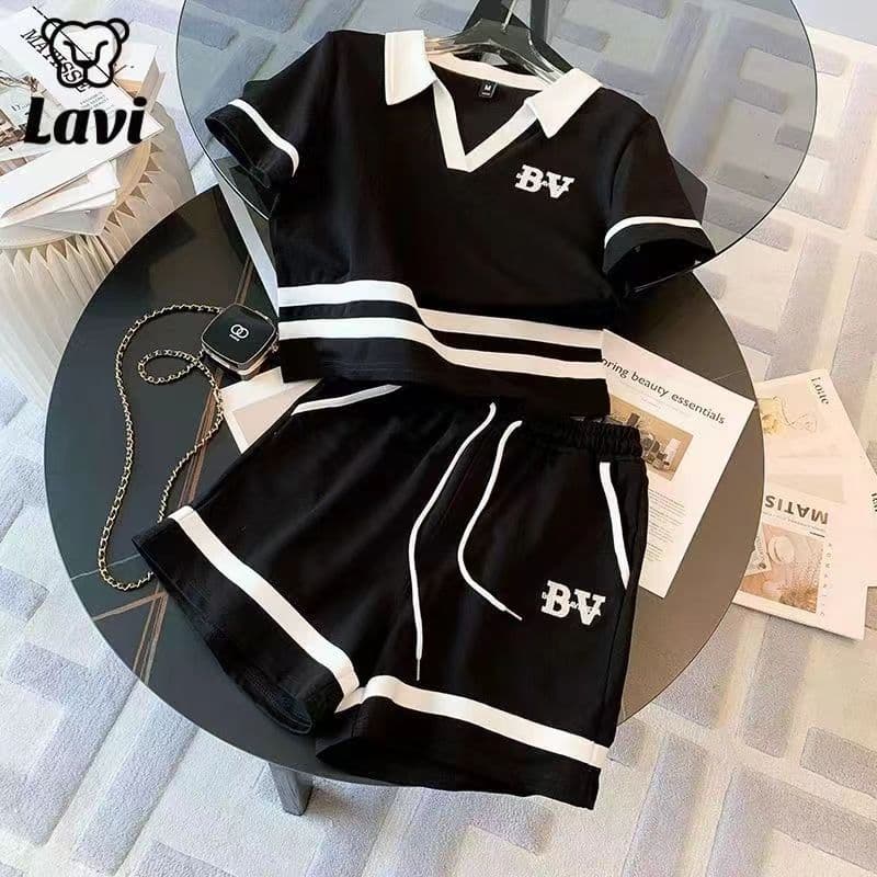 Salt-style Streetwear Sporty Set for Women Summer 2023 New Fashionable Age-Defying European High-End Casual Shorts Two-Piece Set