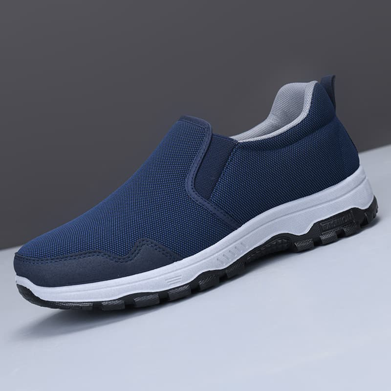 Wholesale and Retail Men's Dad Shoes, Walking Shoes for Middle-aged and Elderly, Grandfather Shoes, Non-slip Soft Sole, Lightweight Breathable Slip-on Cloth Shoes