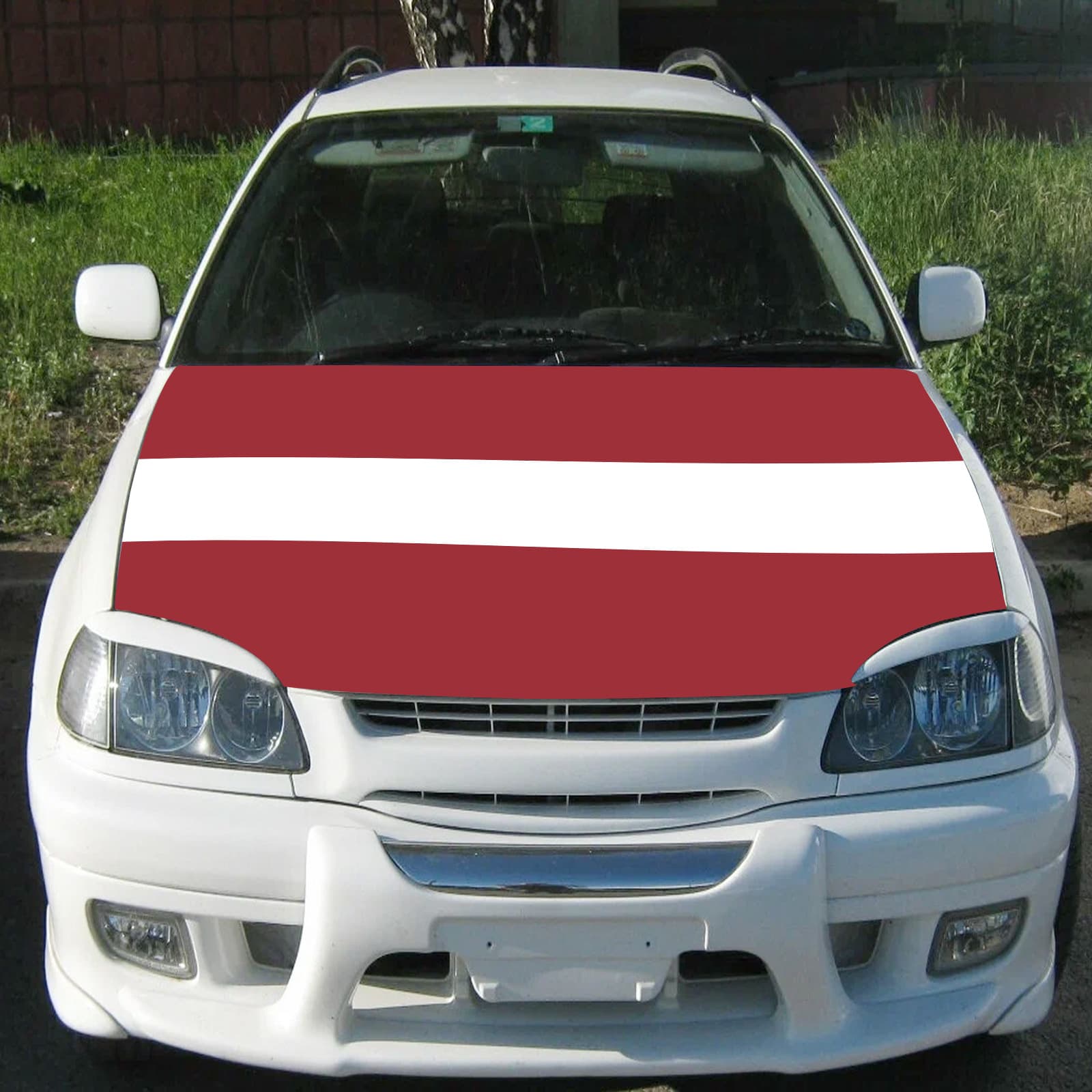 Hood Flag Latvia Car Hood Cover Hood Cover Flag Hood Cover