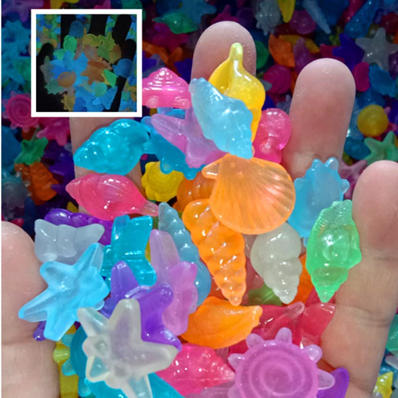 Luminous Marine Life Shell Small Ocean Stone 2cm Aquarium Aquatic Landscape Fluorescent Sea Snail Shell Fish Tank Decor