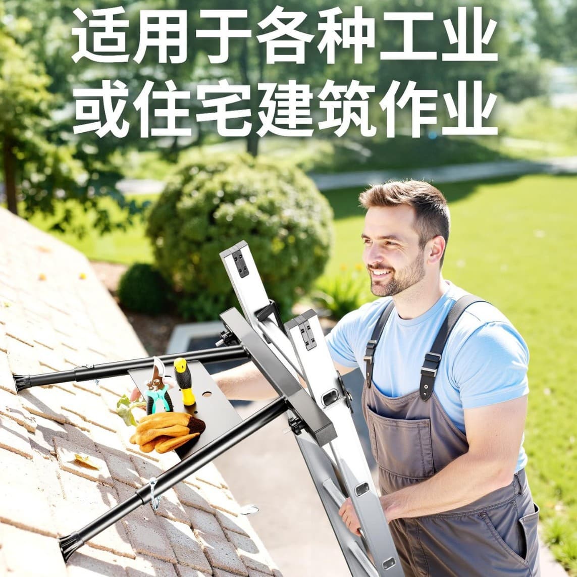Classic Ladder Stabilizer for Roof and Home Renovation Safety, Aviation Aluminum Telescopic Ladder Support Bracket