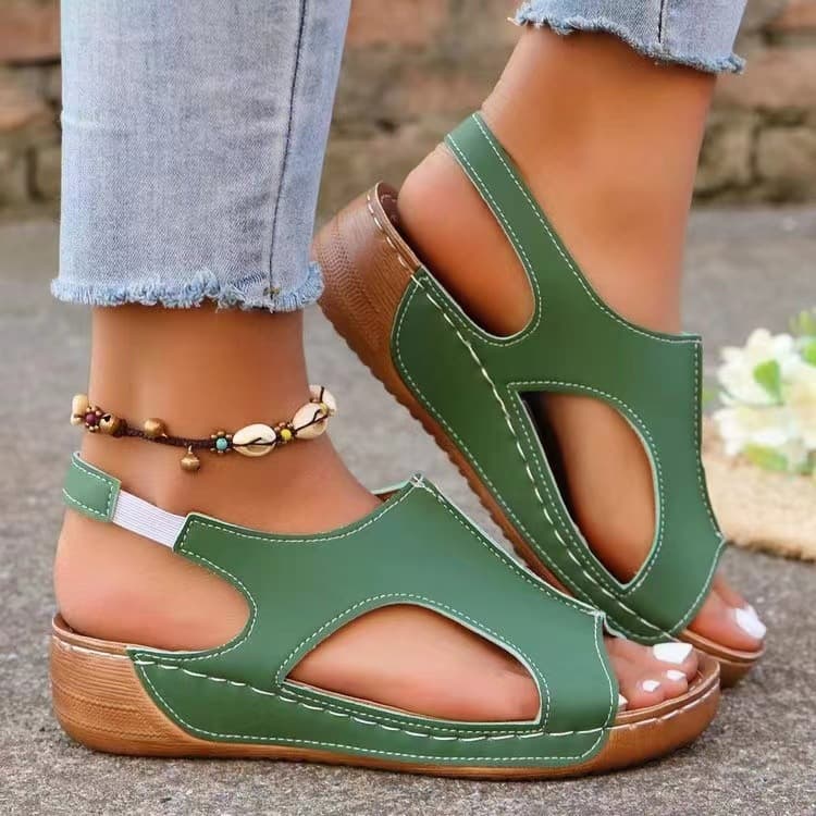 Large size wedge sandals for women 2026 summer Sandals cross-border foreign trade new thick-soled wedge sandals