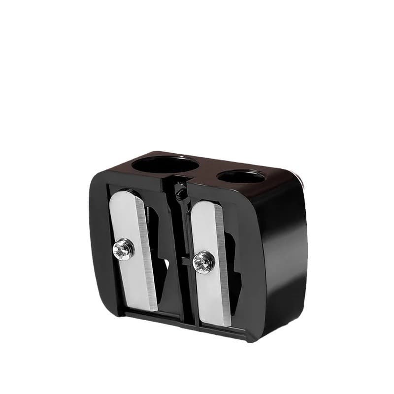 Cross-border Supply Plastic Dual-Hole Pencil Sharpener for Eyebrow Pencils, Eyeshadow Pencils, Lip Liners, and Lipstick Pencils