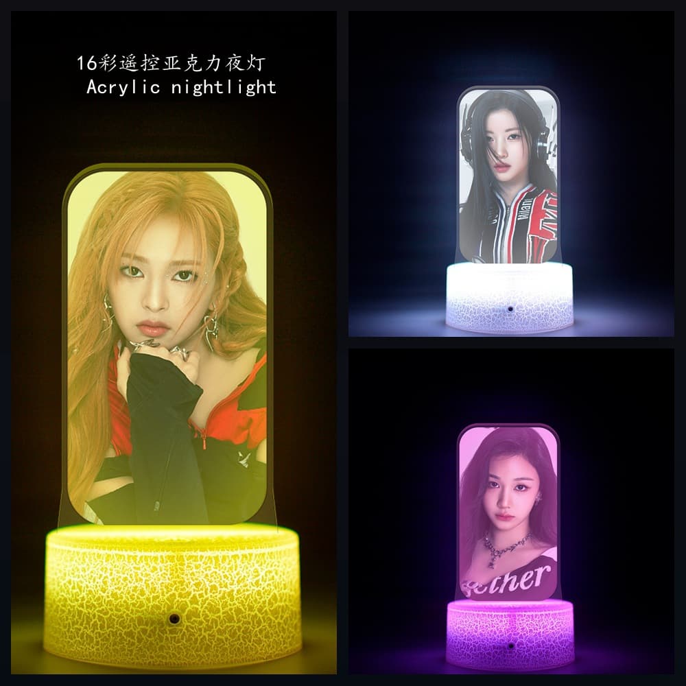 BabyMonster KPOP Female Group Remote Control Night Light Color Printing Celebrity Store Products Wholesale Acrylic Material
