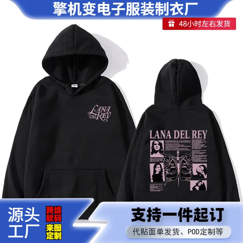 Lana Del Rey Hoodie Singer Graphic Print Men's Sweatshirt Long Sleeve Fleece Casual Pullover Autumn Winter