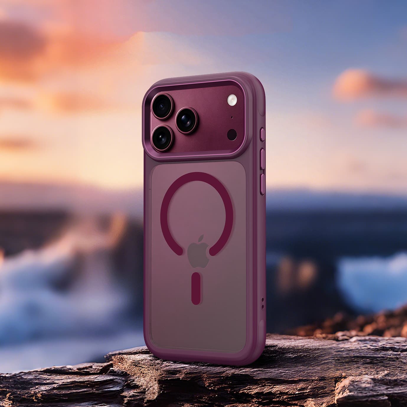 Compatible with iPhone 17 Airbag Case, Skin-Feel Magnetic with AI Camera Control Button, Apple 17 Pro Max Frosted Protective Cover
