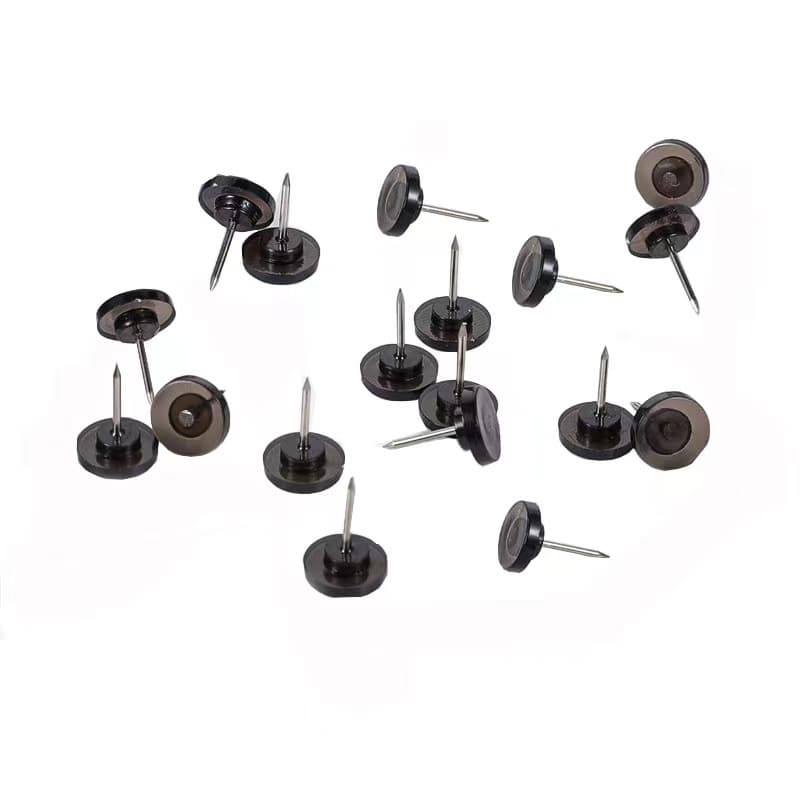 Factory direct supply of creative round-head round disc thumbtacks, cute transparent plastic large-head thumbtacks, felt wall pins