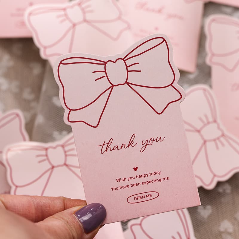 Original cute bow postcards, gift cards, Children's Day and Dragon Boat Festival decorative stickers, and gift box sealing labels