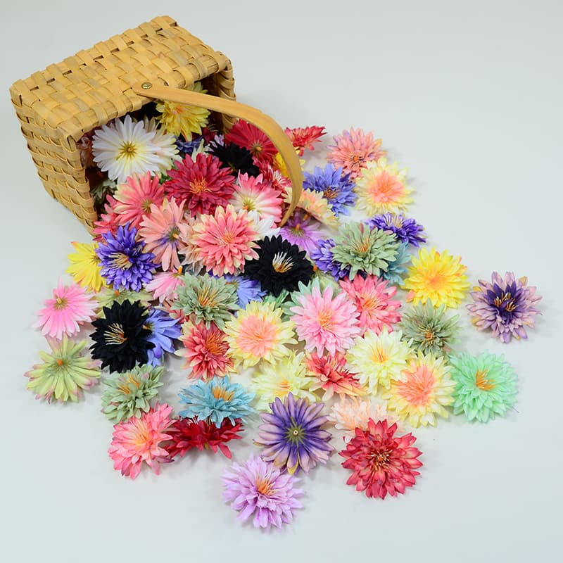 Artificial Pine Needle Chrysanthemum Flowers, Golden Silk Chrysanthemum, Small Crab Claw Chrysanthemum, Wholesale, Handmade DIY Hairpin Decoration, Flower Arrangement Crafting